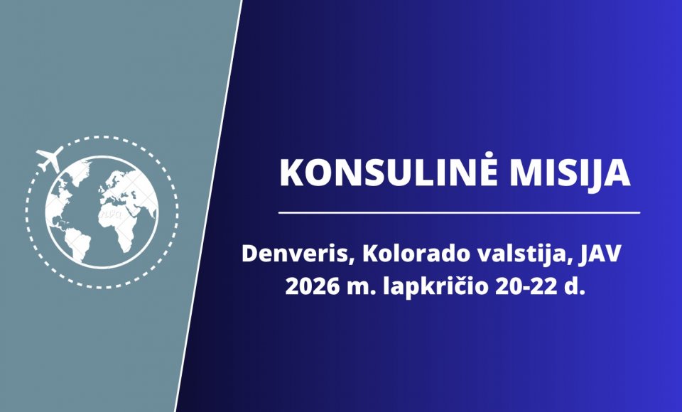 2026 m. lapkričio 20-22 d. konsulinė misija Denveryje (Kolorado valstija)